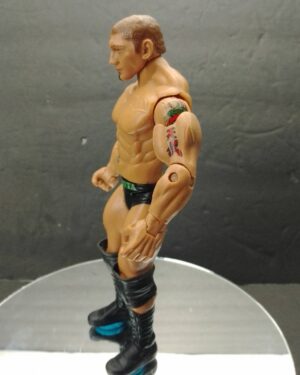 2007 Batista WWE Wwf Jakks Pacific Action Figure 7” Green Grey Lettering Trunks