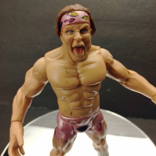 1999 Jakks Pacific Titan Tron 7" WWF Billy Gunn Wrestling Pink Trunks Action Figure for sale close up