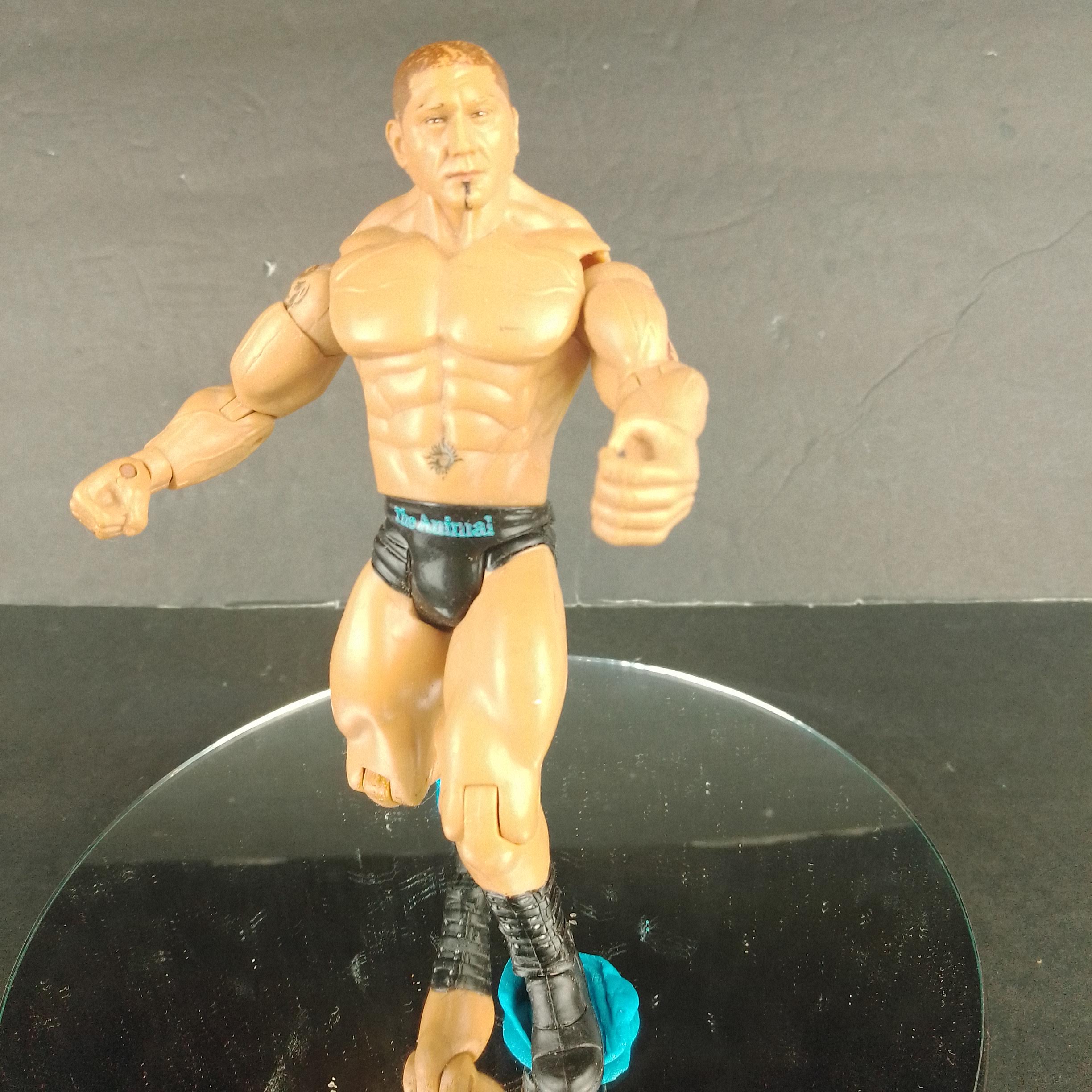 Batista WWE WWF Jakks Pacific 2007 Action Figure 7 Blue Lettering The Animal for sale front