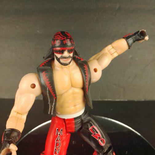 1999 WCW NWO Toybiz Macho Man Randy Savage Smash N Slam Figure Wolfpack Madness for sale closeup 1