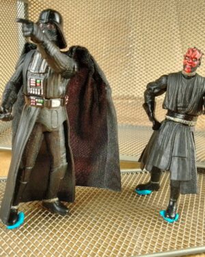 2000 DARTH MAUL & DARTH VADER STAR WARS MASTERS OF THE DARK SIDE ACTION FIGURES